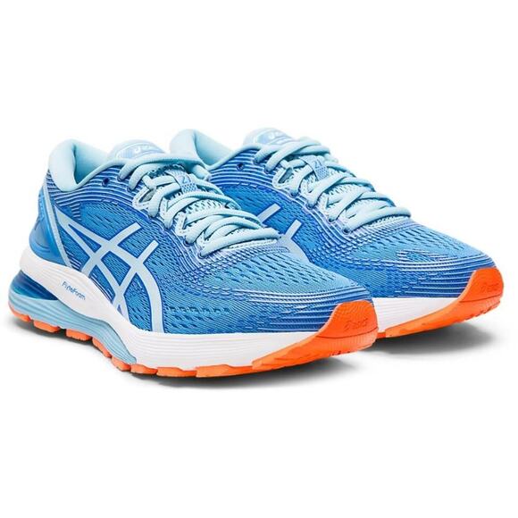 Asics Performance Gel-Nimbus 21 Mesh Running Sneakers Shoes Blue Women's Size 11 - Picture 1 of 11